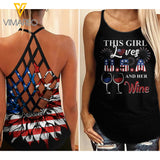 Love Wine Criss-Cross Open Back Camisole Tank Top TVVSF