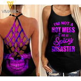 Mess Criss-Cross Open Back Camisole Tank Top TDKEH