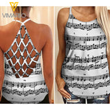Music St Criss-Cross Open Back Camisole Tank Top QSERD