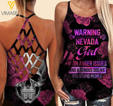 Nevada Girl Criss-Cross Open Back Camisole Tank Top MDEKJR