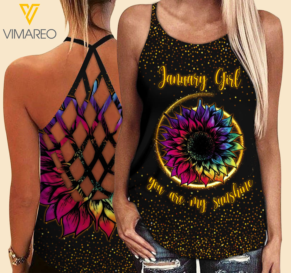 January Girl Criss-Cross Open Back Camisole Tank Top 1303NGBQ