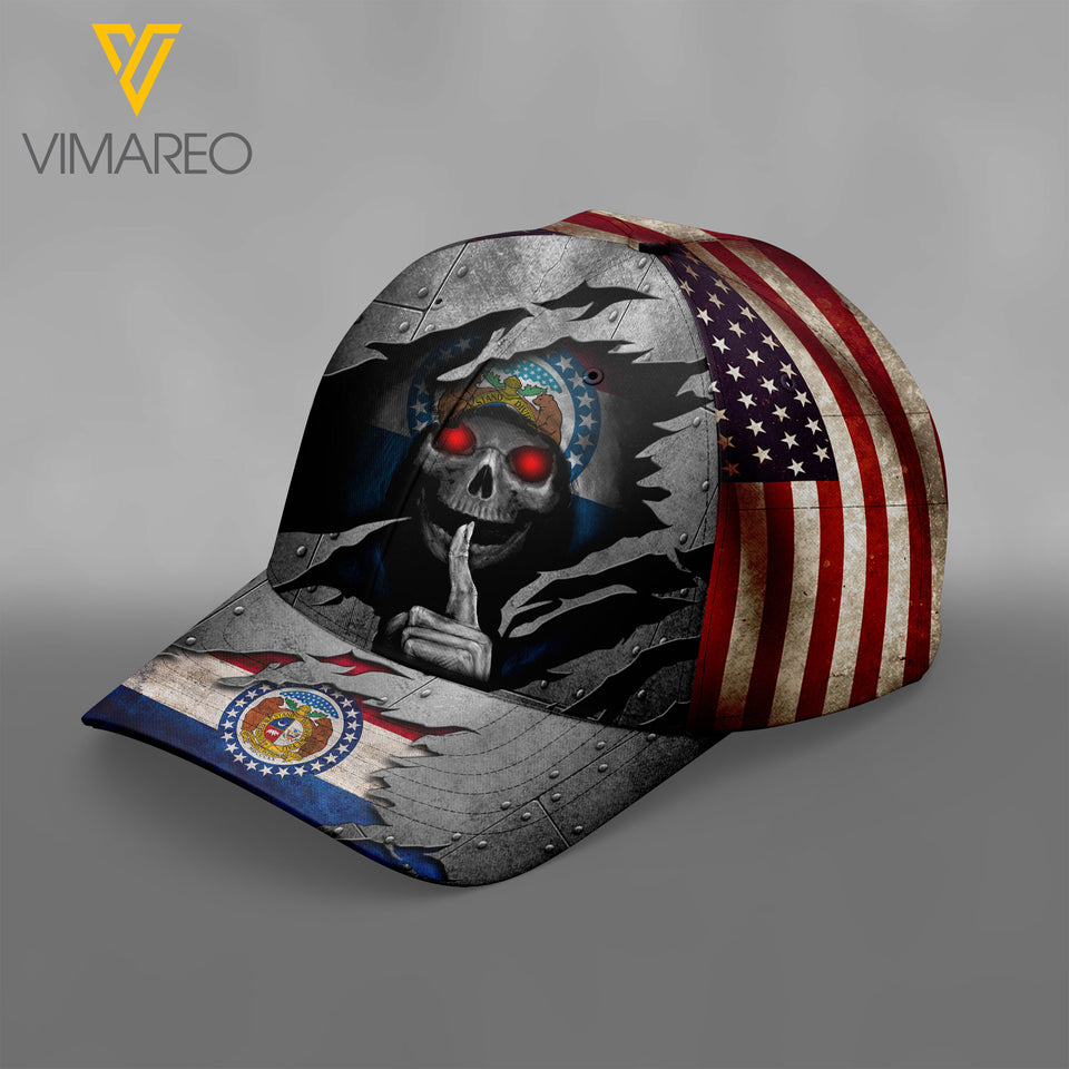 Missouri Peaked cap 3D TL093 SKULL