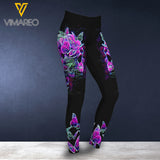 Skull Girl Criss-Cross Open Back Camisole Tank Top Legging THSEU1