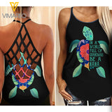 Turtle Criss-Cross Open Back Camisole Tank Top MRRD 3
