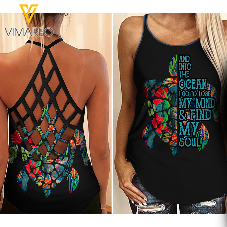 Turtle Criss-Cross Open Back Camisole Tank Top MRRD 4