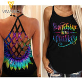 Whiskey Criss-Cross Open Back Camisole Tank Top NVGEI