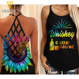 Whiskey Criss-Cross Open Back Camisole Tank Top NVGEK