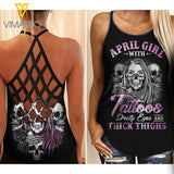 April Girl Criss-Cross Open Back Camisole Tank Top CCMHE